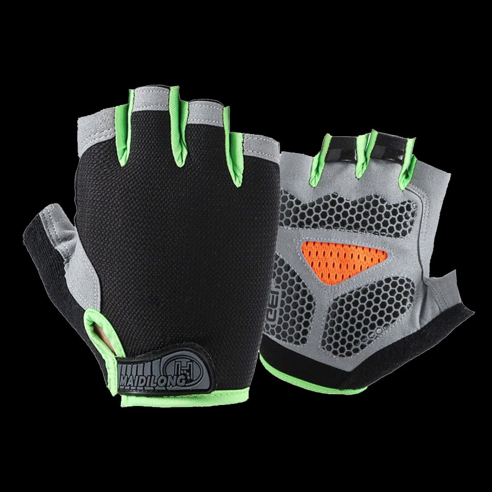 Caminar pescado guantes de la pesca no-Slip transpirable ultrafino Unisex medio dedo guante Camping pesca material para carpas guantes de pesca