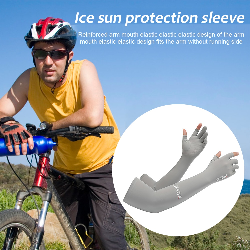 Cool-guantes de brazo para hombres y mujeres, manguitos de ciclismo, protector deportivo para bicicleta de pesca, calentadores d