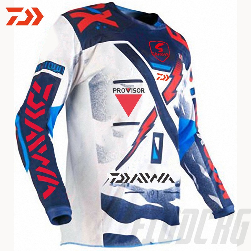 Daiwa-Camiseta de manga corta para pesca, protector solar, transpirable, Anti-UV, ultrafina