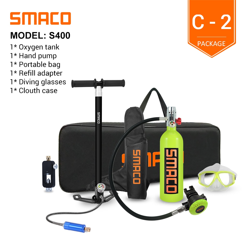 Smaco-Equipo De Buceo S400, cilindro De oxígeno, accesorios De Buceo, botella, tanque De oxígeno, Equipo De Buceo